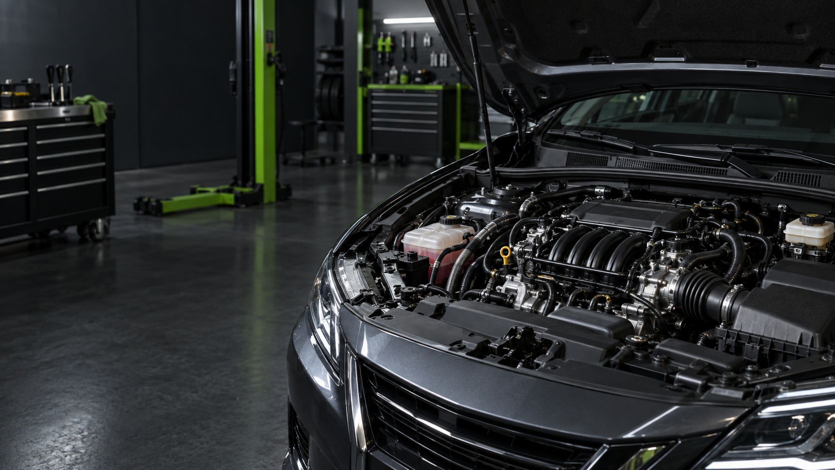 Engine repair inspection at J&T Auto Service